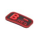 PARCHE IMMORTAL PVC GRUPO SANGUINEO B- NEGRO-ROJO