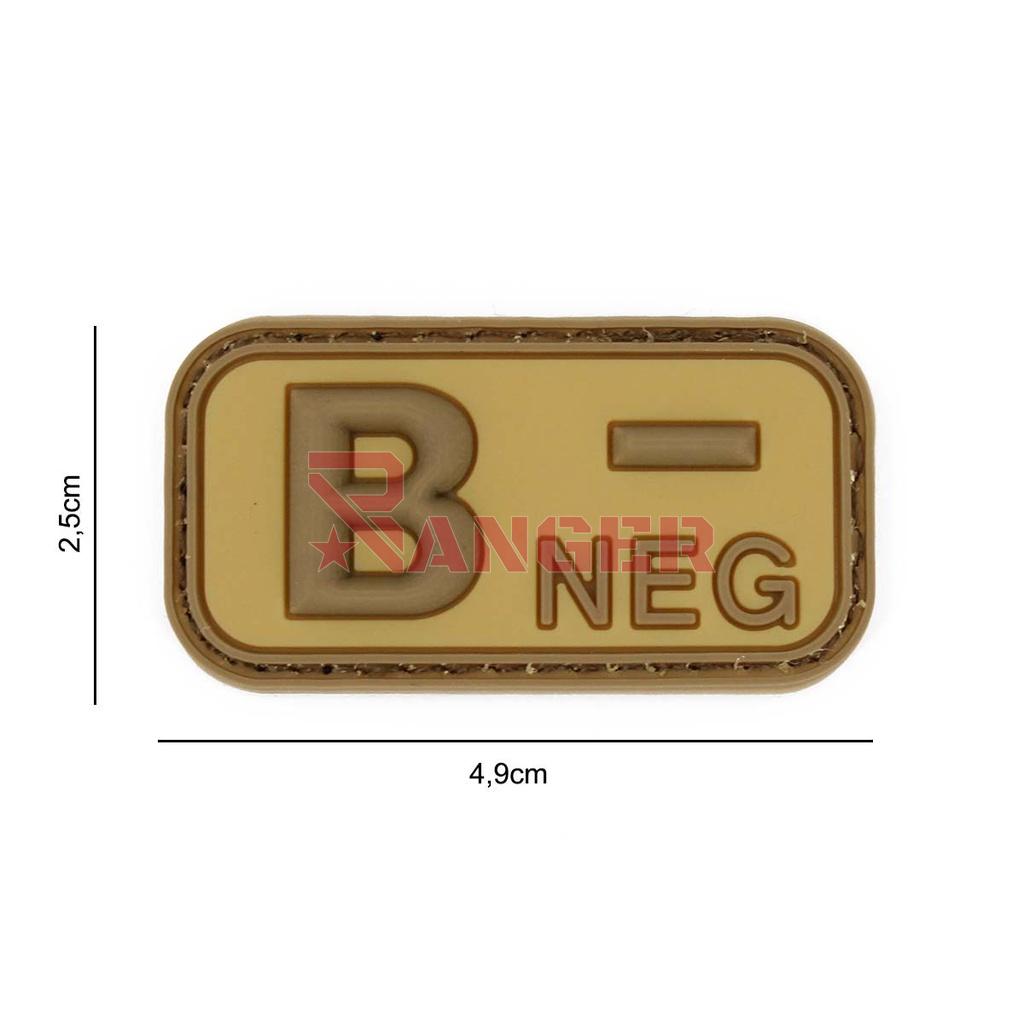 PARCHE IMMORTAL PVC GRUPO SANGUINEO B- TAN