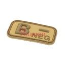 PARCHE IMMORTAL PVC GRUPO SANGUINEO B- TAN