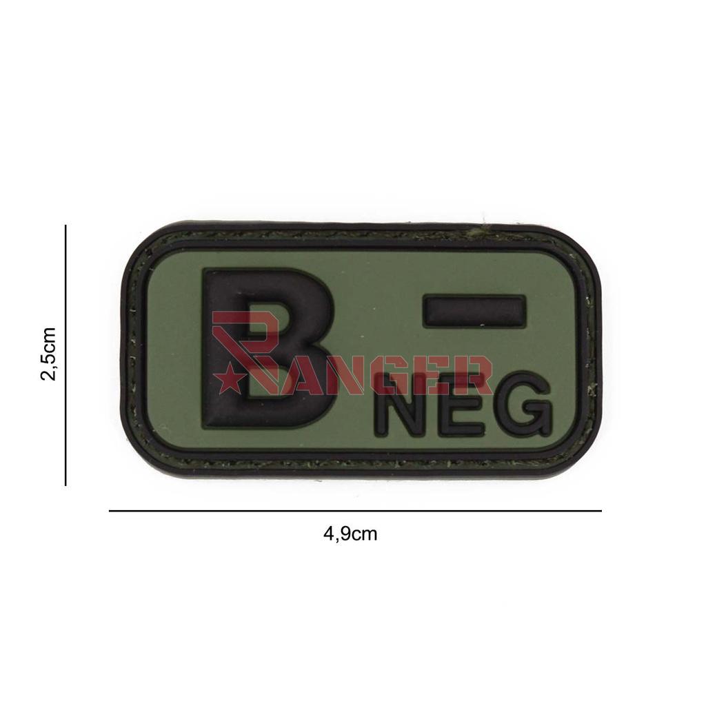 PARCHE IMMORTAL PVC GRUPO SANGUINEO B- VERDE