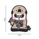 PARCHE IMMORTAL PVC 3D OSO PANDA TACTICO BEIGE-BLANCO