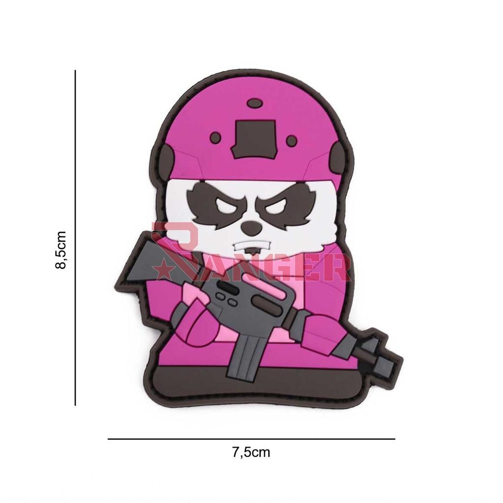 PARCHE IMMORTAL PVC 3D OSO PANDA TACTICO ROSA