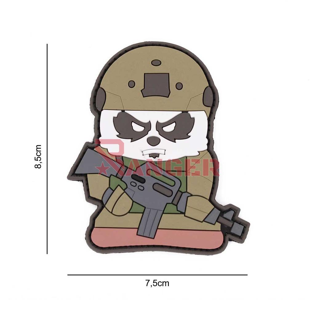 PARCHE IMMORTAL PVC 3D OSO PANDA TACTICO VERDE