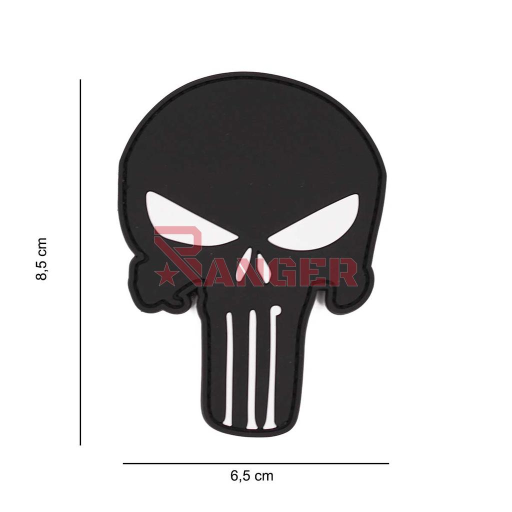 PARCHE IMMORTAL PVC PUNISHER NEGRO-BLANCO