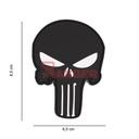 PARCHE IMMORTAL PVC PUNISHER NEGRO-BLANCO