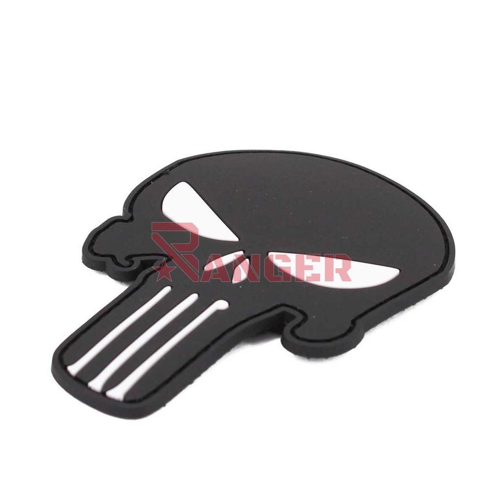 PARCHE IMMORTAL PVC PUNISHER NEGRO-BLANCO