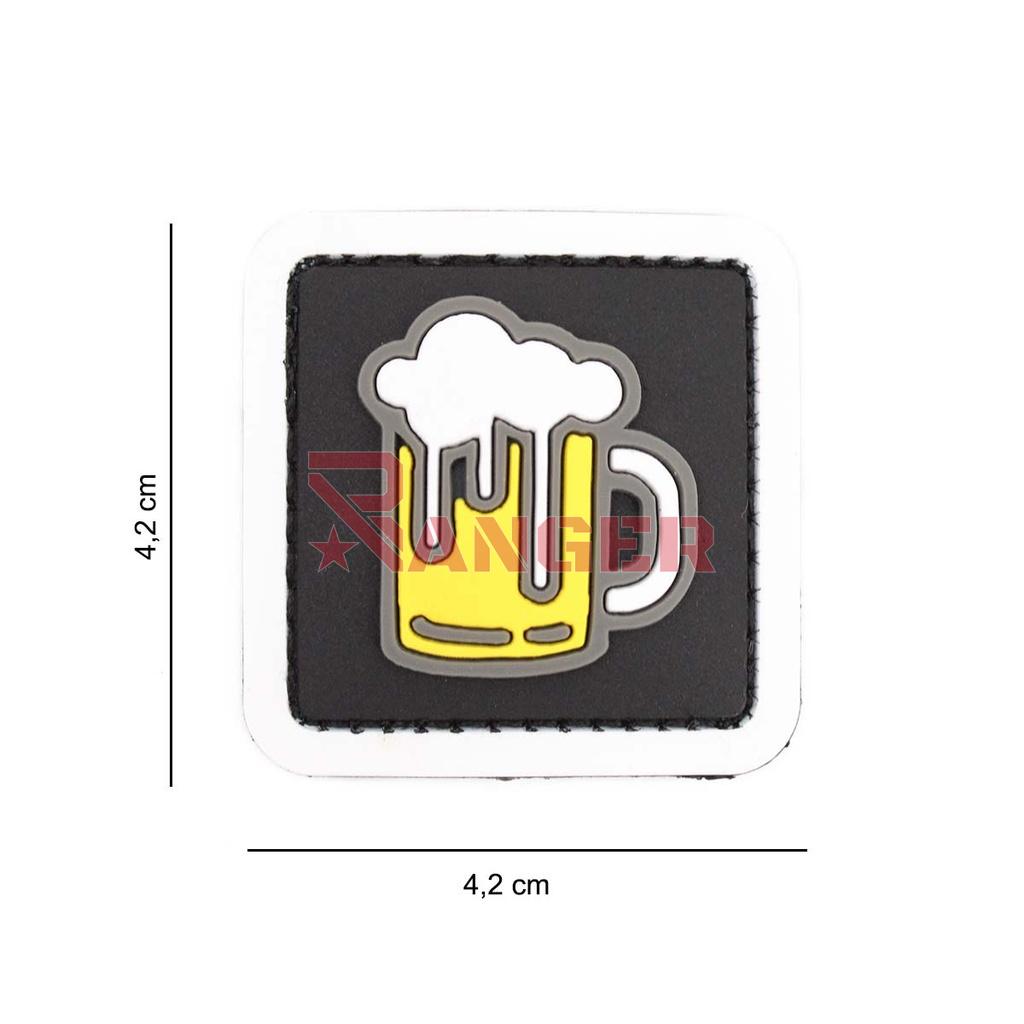 PARCHE IMMORTAL PVC 3D JARRA CERVEZA NEGRO