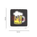 PARCHE IMMORTAL PVC 3D JARRA CERVEZA NEGRO