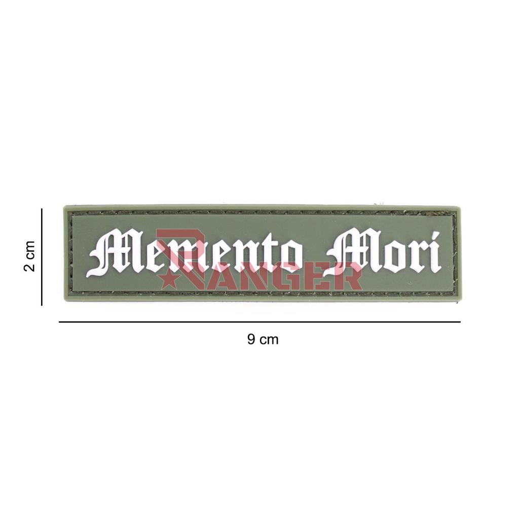 PARCHE IMMORTAL PVC 3D TIRA MEMENTO MORI VERDE