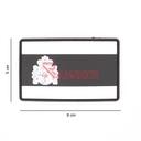 PARCHE IMMORTAL PVC BANDERA ESPAÑA NEGRO-BLANCO