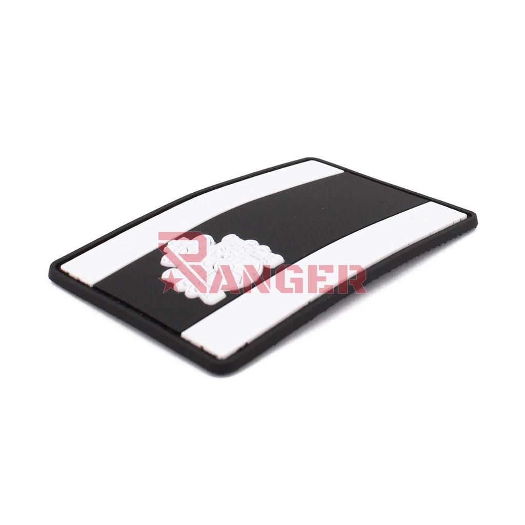 PARCHE IMMORTAL PVC BANDERA ESPAÑA NEGRO-BLANCO