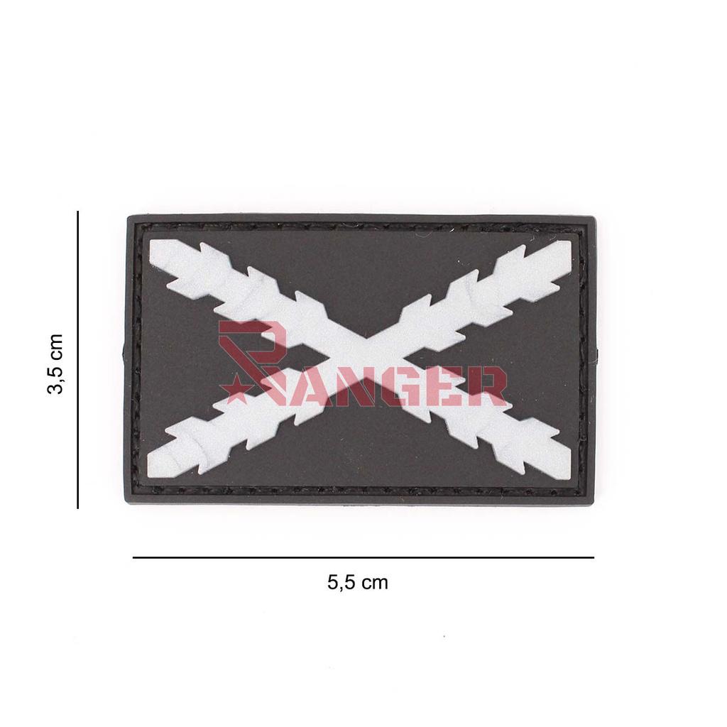 PARCHE IMMORTAL PVC BORGOÑA PEQ. PLATA