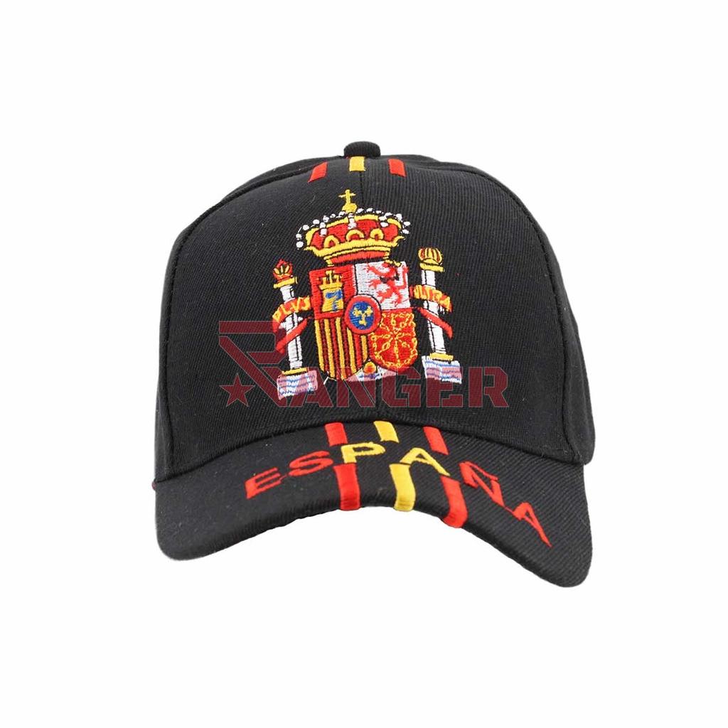 GORRA BORDADA CONSTITUCION 3 TIRAS FRONTALES ESPAÑA NEGRA