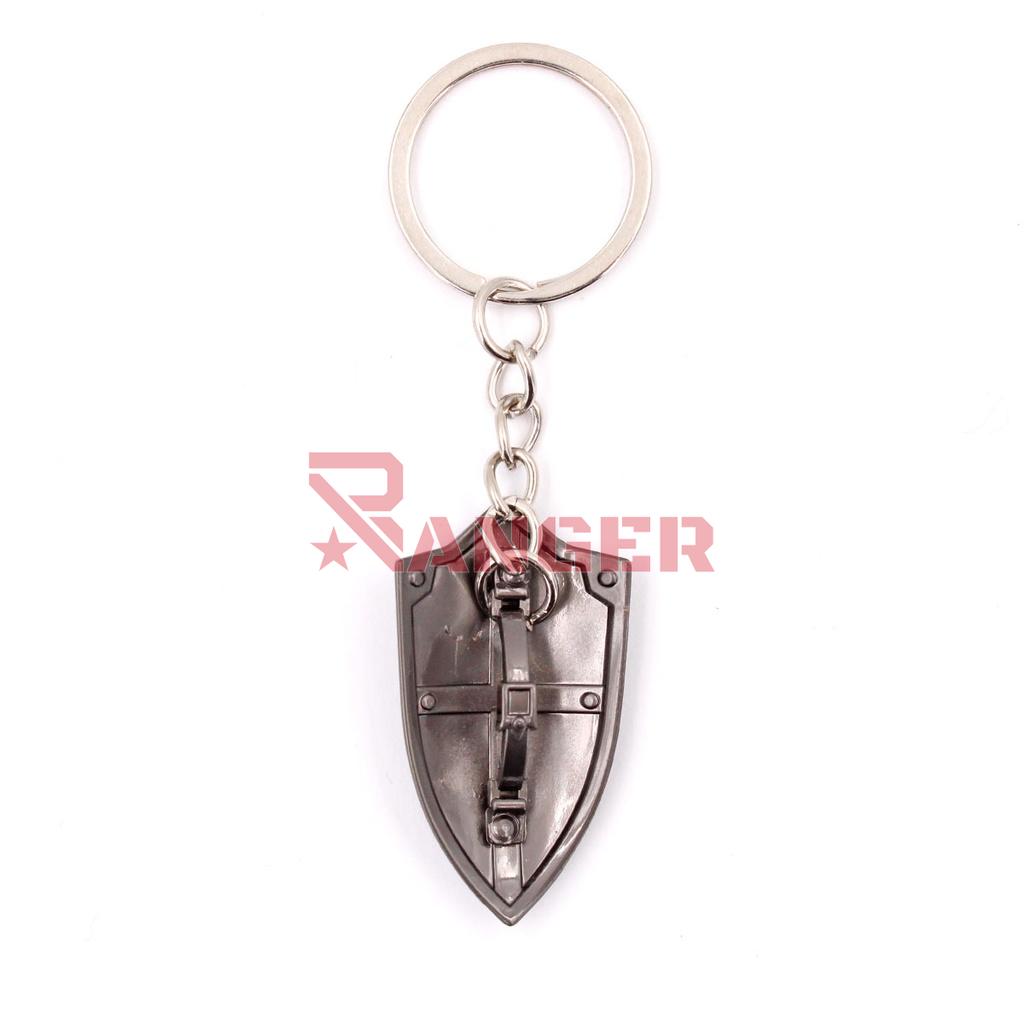 LLAVERO ESCUDO 1213 ZLD 4 CM PLATA/BLANCO