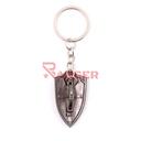 LLAVERO ESCUDO 1213 ZLD 4 CM PLATA/BLANCO