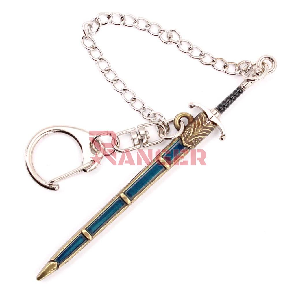 LLAVERO ESPADA 1207 GOT 9 CM PLATA