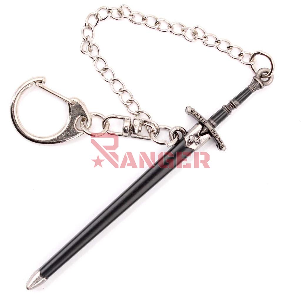 LLAVERO ESPADA 1211 GOT 9 CM PLATA/NEGRO