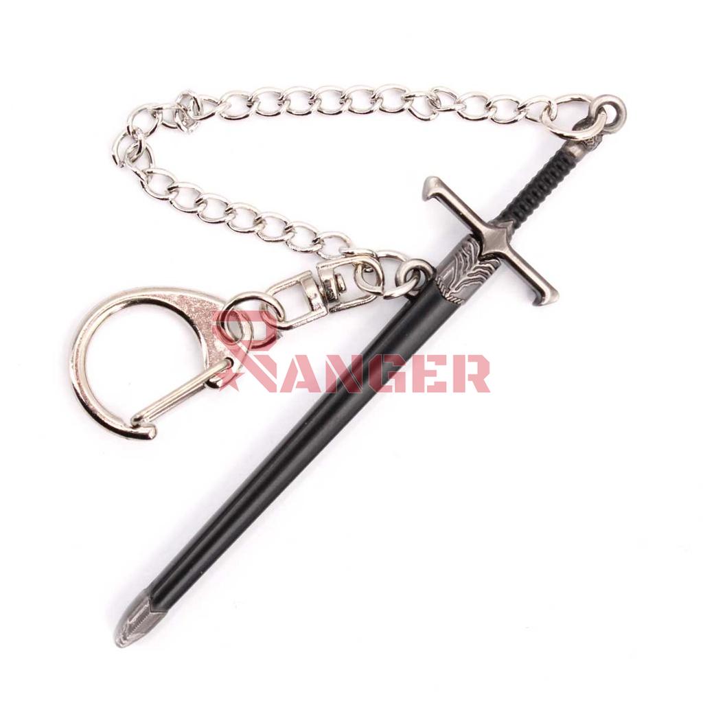 LLAVERO ESPADA 1210 GOT 9 CM PLATA/NEGRO
