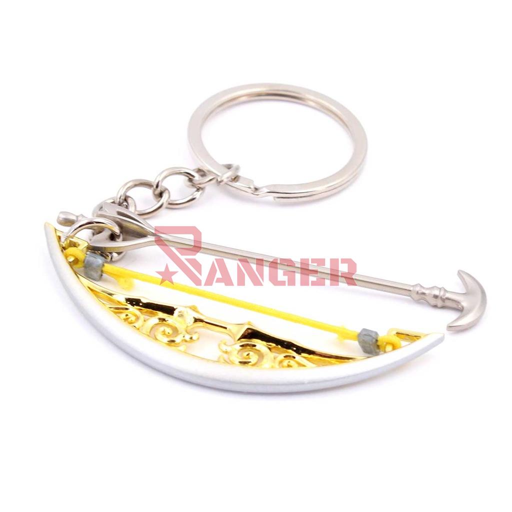 LLAVERO ARCO 1215 ZLD 6 CM PLATA/AMARILLO