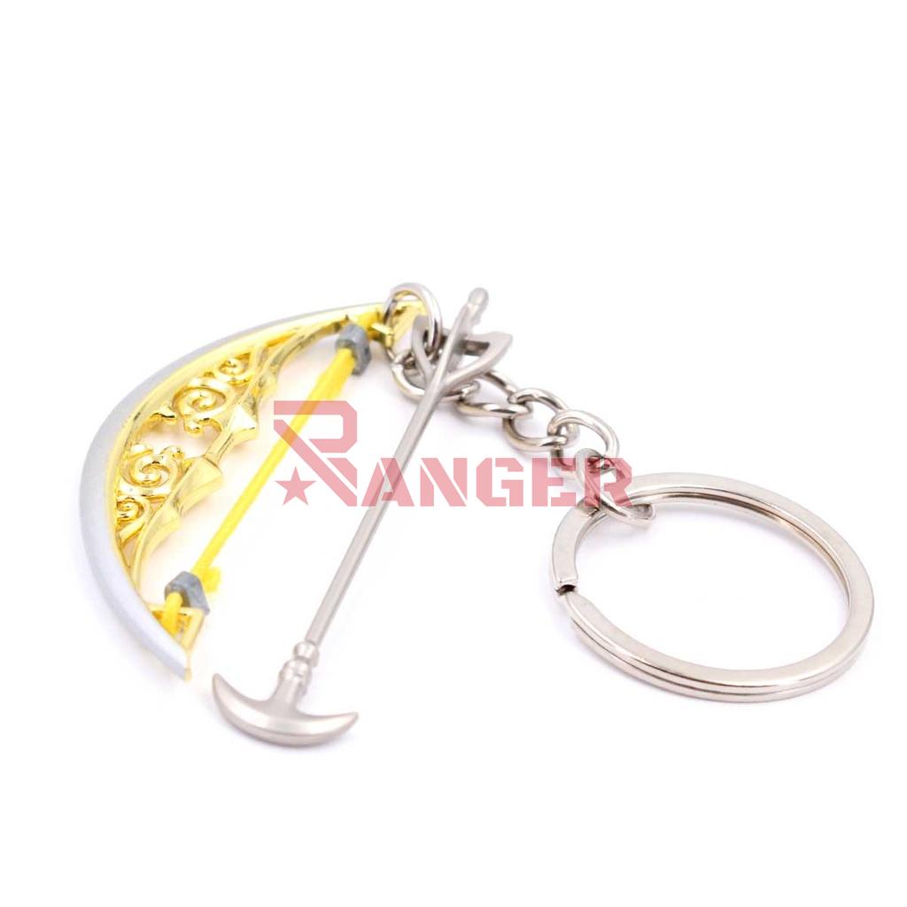 LLAVERO ARCO 1215 ZLD 6 CM PLATA/AMARILLO