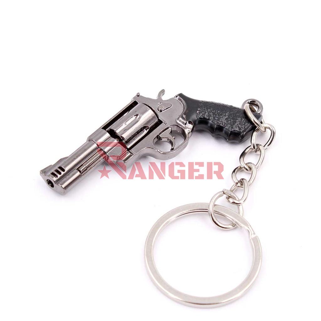 LLAVERO REVOLVER M500 5 CM PLATA