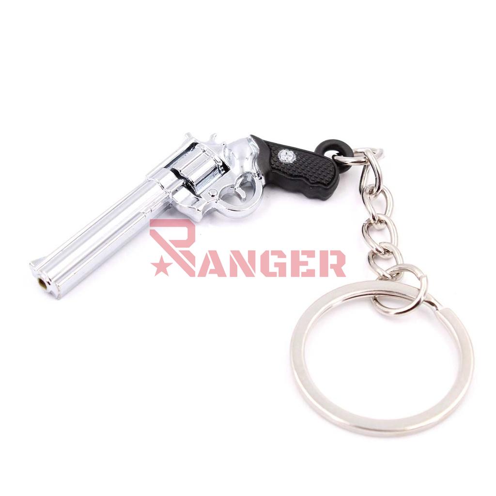 LLAVERO REVOLVER MG357 5 CM PLATA