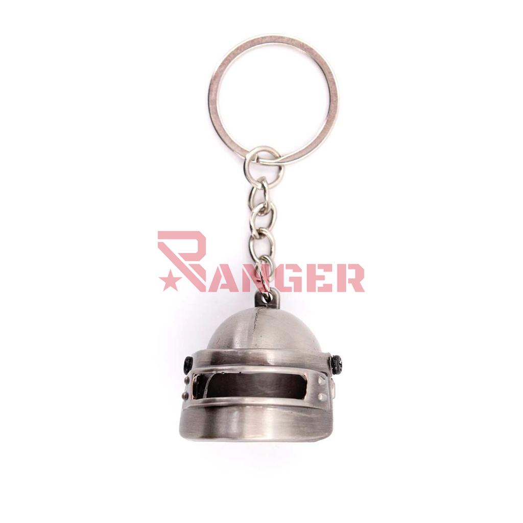 LLAVERO CASCO PBG 3,5 CM PLATA