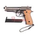 LLAVERO PISTOLA B92F 7,5 CM NEGRO/MARRON