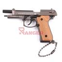 LLAVERO PISTOLA B92F 7,5 CM NEGRO/MARRON