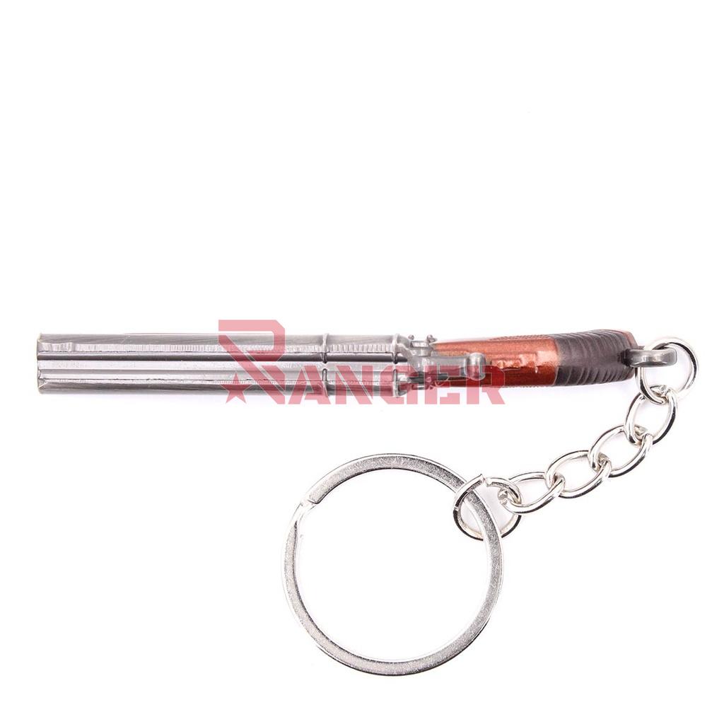 LLAVERO ESCOPETA RECORTADA 7 CM PLATA/MARRON