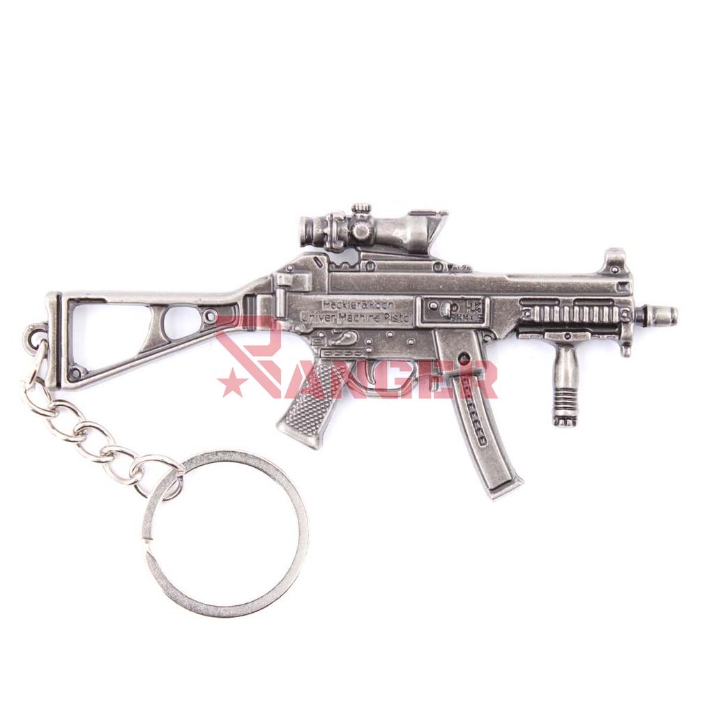 LLAVERO FUSIL UMP9 9 CM NEGRO