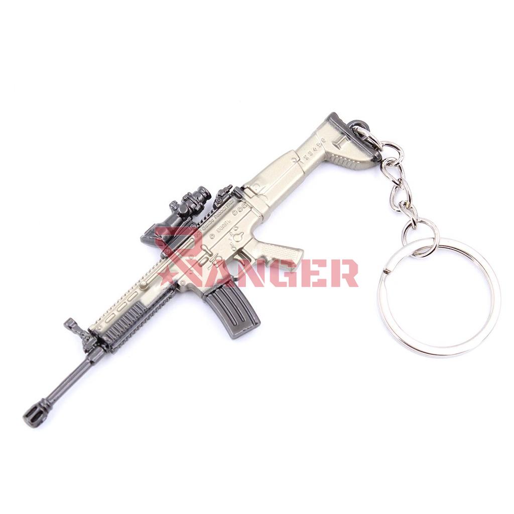 LLAVERO FUSIL SCAR-L 9 CM TAN
