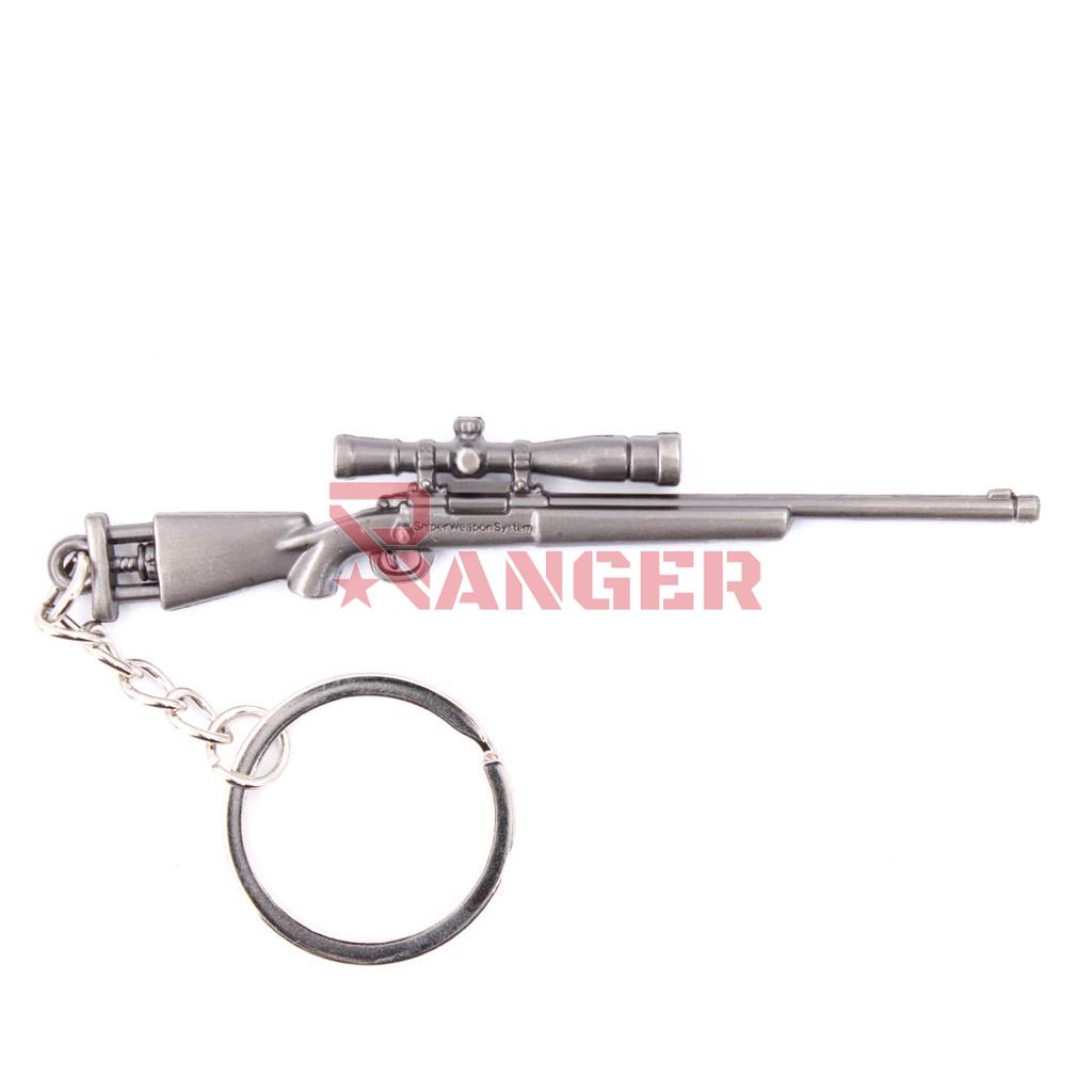 LLAVERO FUSIL M24 9 CM PLATA