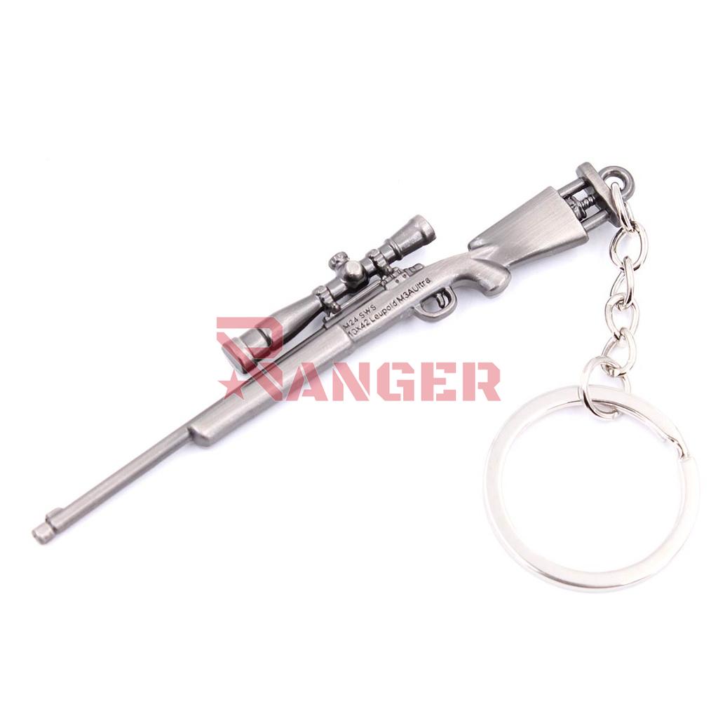 LLAVERO FUSIL M24 9 CM PLATA