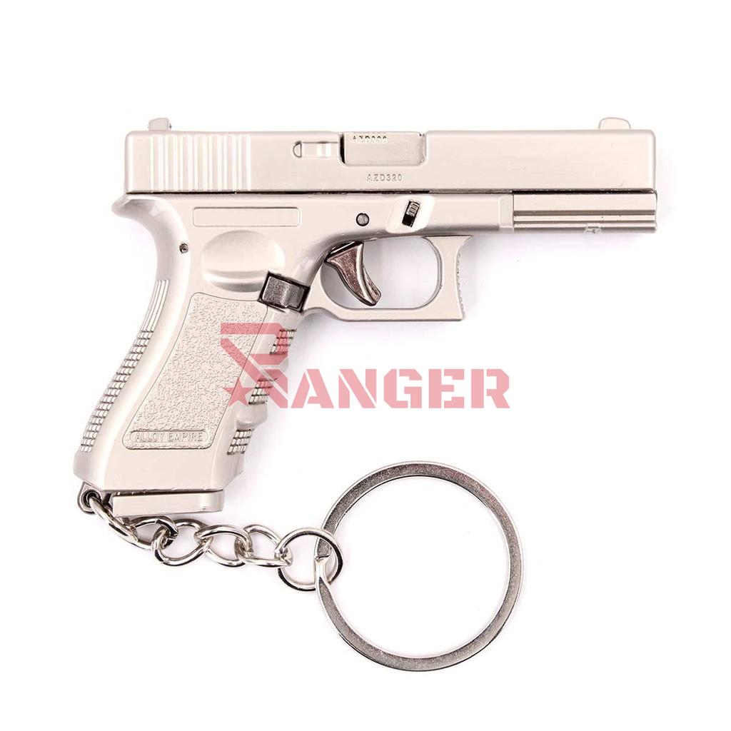 LLAVERO PISTOLA G17 7 CM PLATA