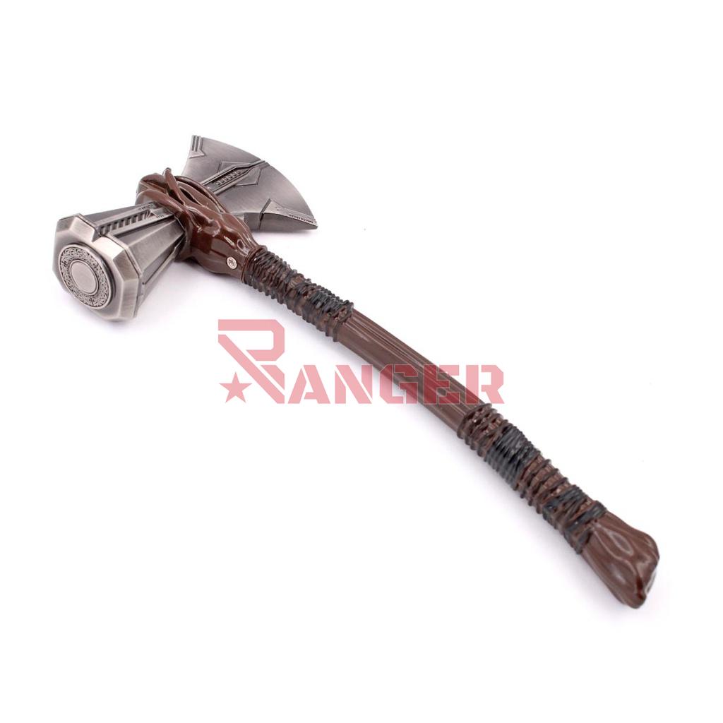 HACHA THR 21 CM PLATA/MARRON