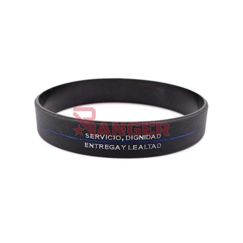 PULSERA IMMORTAL PVC POLICIA NACIONAL NEGRA