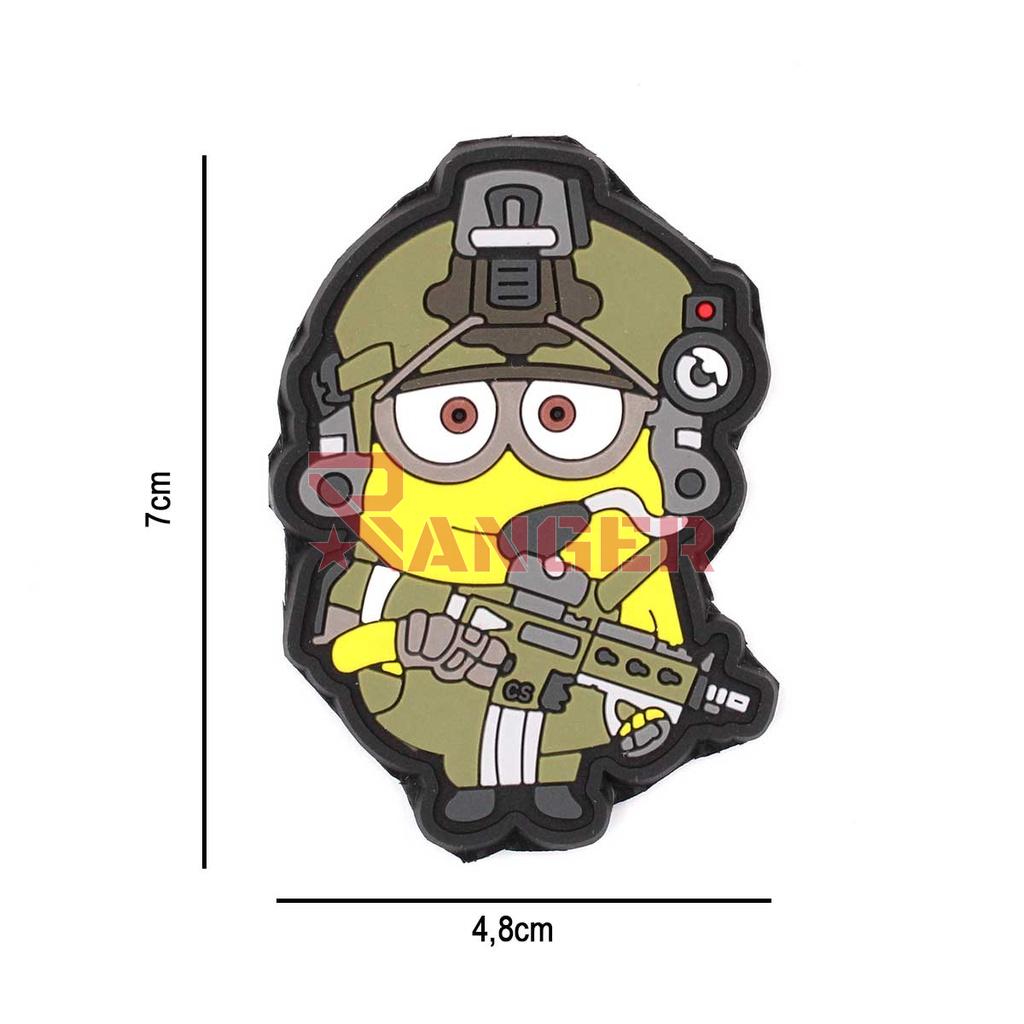 PARCHE IMMORTAL PVC 3D MINION TACTICO VERDE