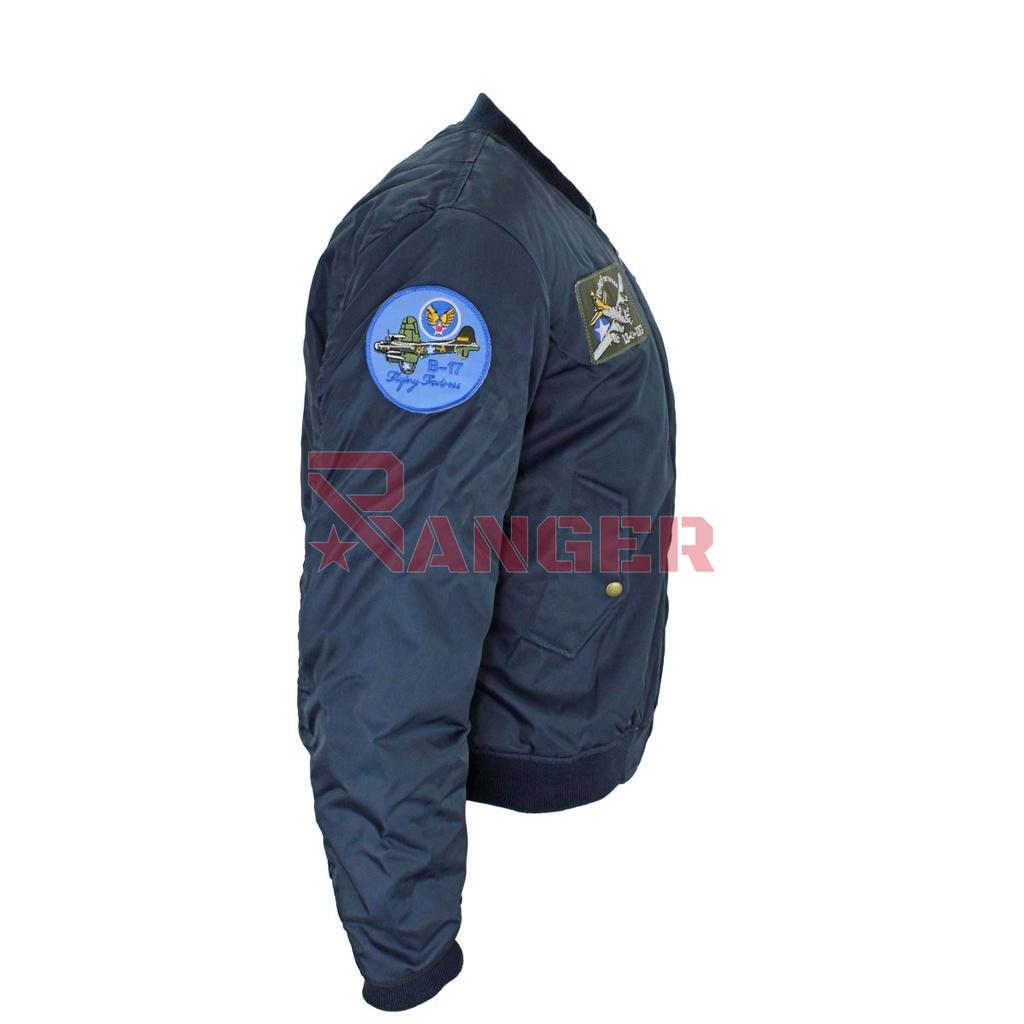 CAZADORA BOMBER IMMORTAL PARCHES MARINO