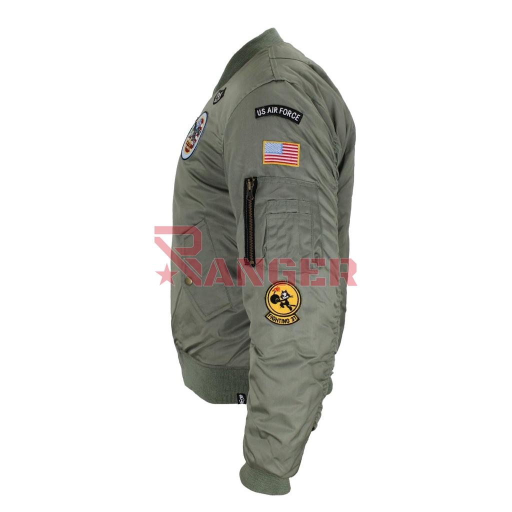 CAZADORA BOMBER IMMORTAL PARCHES VERDE