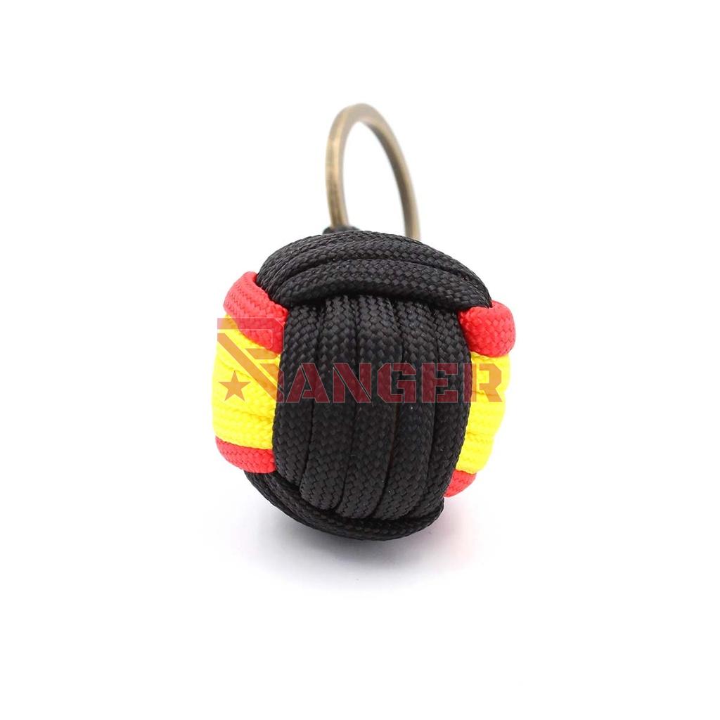 LLAVERO BOLA IMMORTAL PARACORD BANDERA ESPAÑA NEGRO