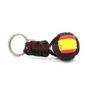 LLAVERO BOLA IMMORTAL PARACORD BANDERA ESPAÑA NEGRO