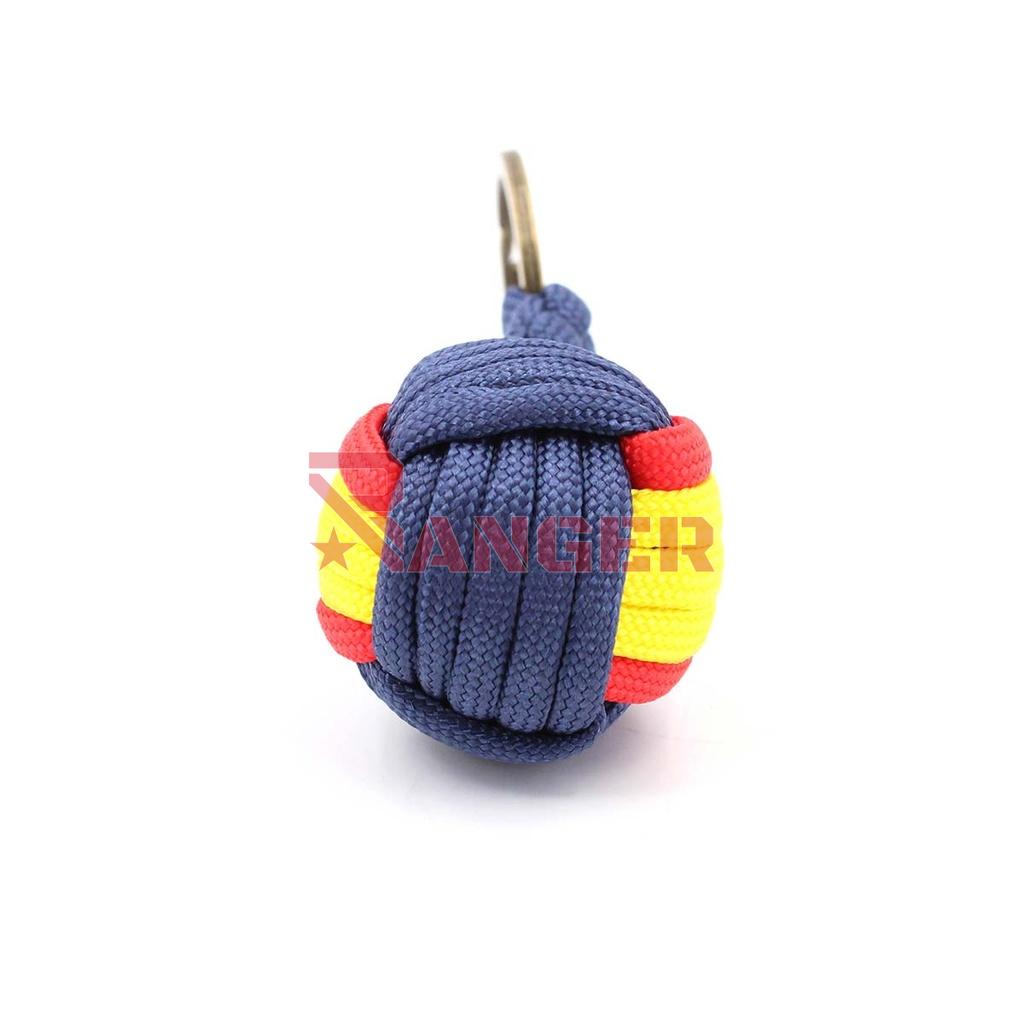 LLAVERO BOLA IMMORTAL PARACORD BANDERA ESPAÑA MARINO