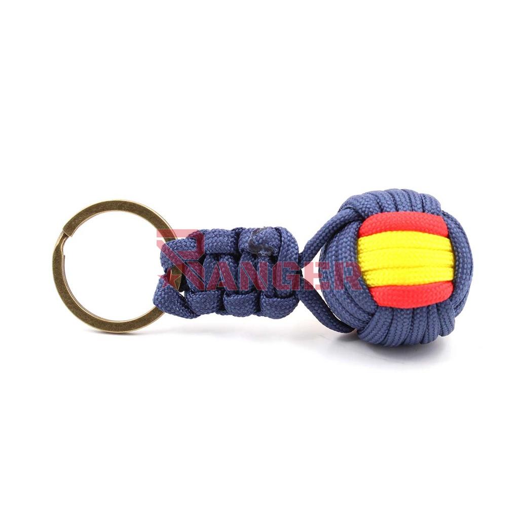 LLAVERO BOLA IMMORTAL PARACORD BANDERA ESPAÑA MARINO