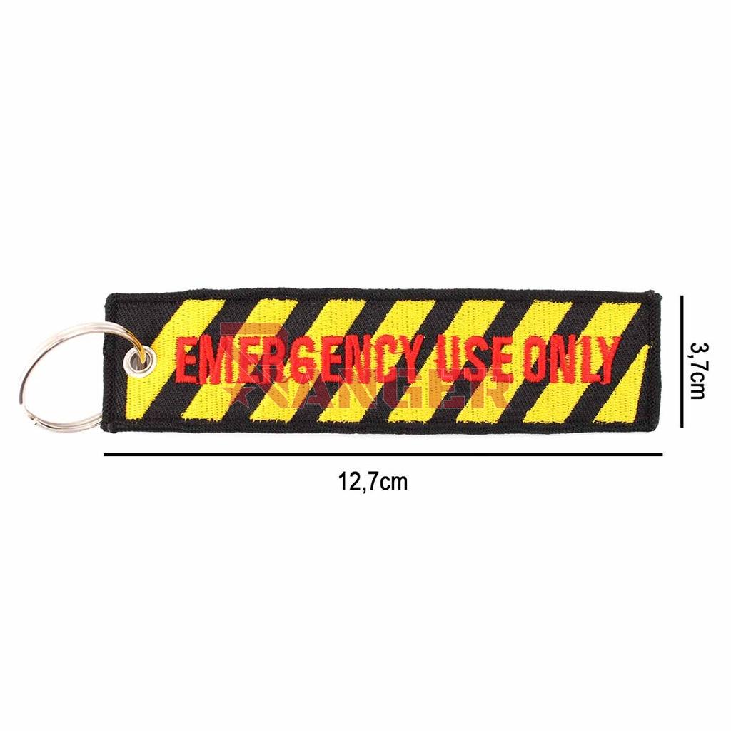 LLAVERO CINTA RECTANGULAR IMMORTAL DANGER AMARILLO-NEGRO