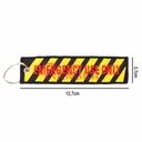 LLAVERO CINTA RECTANGULAR IMMORTAL DANGER AMARILLO-NEGRO