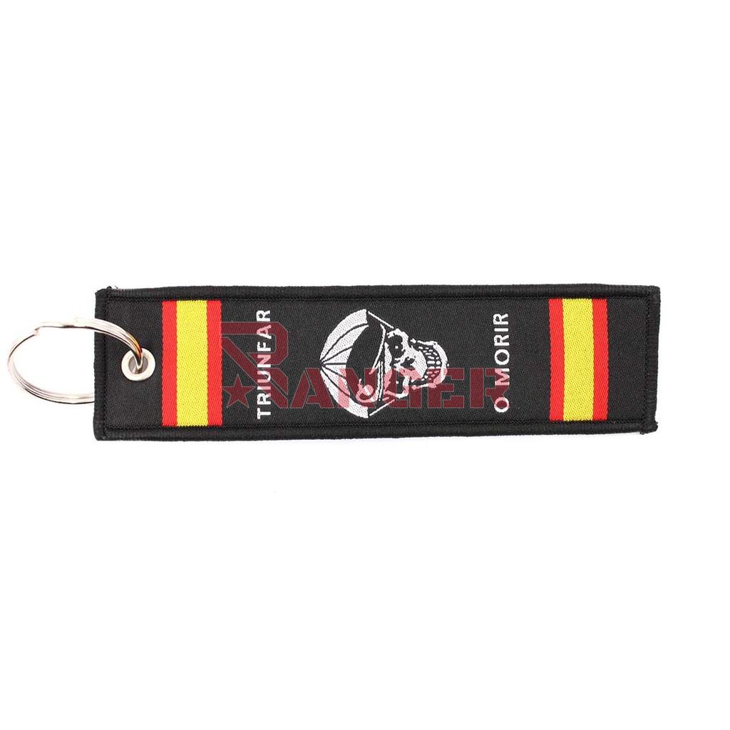 LLAVERO CINTA RECTANGULAR IMMORTAL BRIPAC TRIUNFAR O MORIR NEGRO