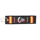 LLAVERO CINTA RECTANGULAR IMMORTAL BRIPAC TRIUNFAR O MORIR NEGRO