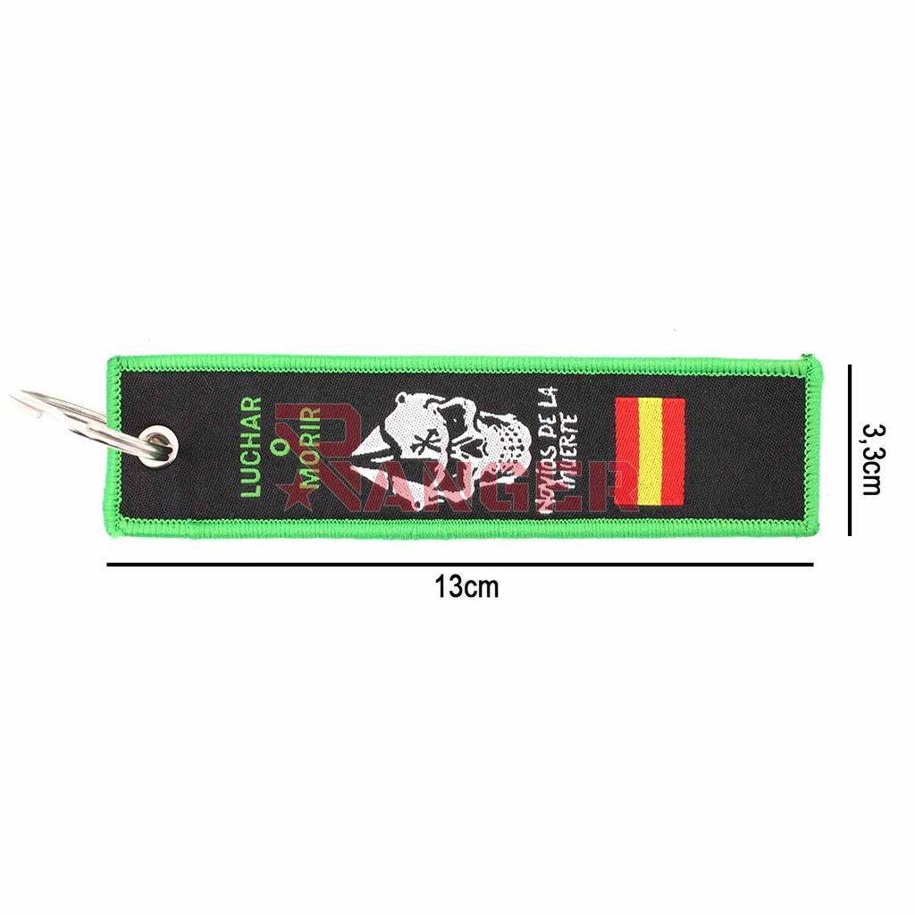 LLAVERO CINTA RECTANGULAR IMMORTAL LEGION CRISTO NEGRO