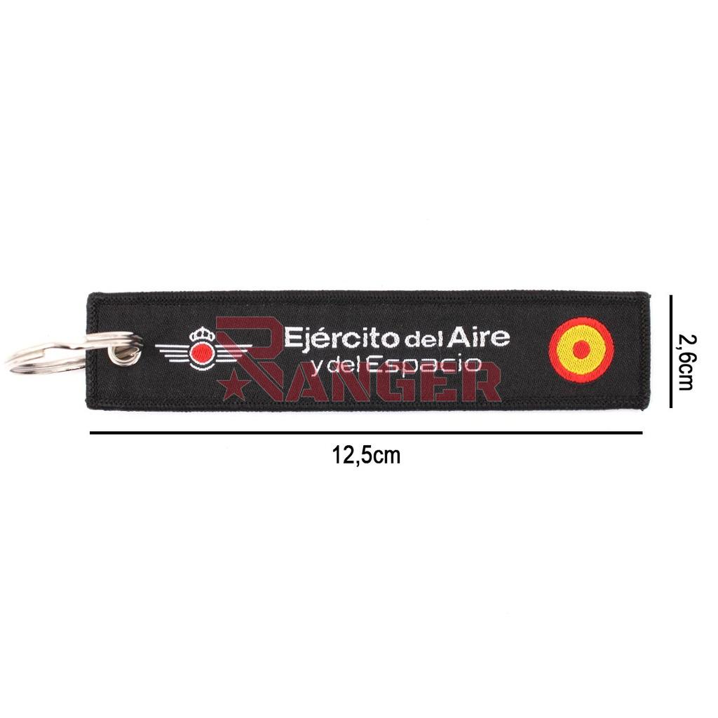 LLAVERO CINTA RECTANGULAR IMMORTAL EJERCITO DEL AIRE NEGRO